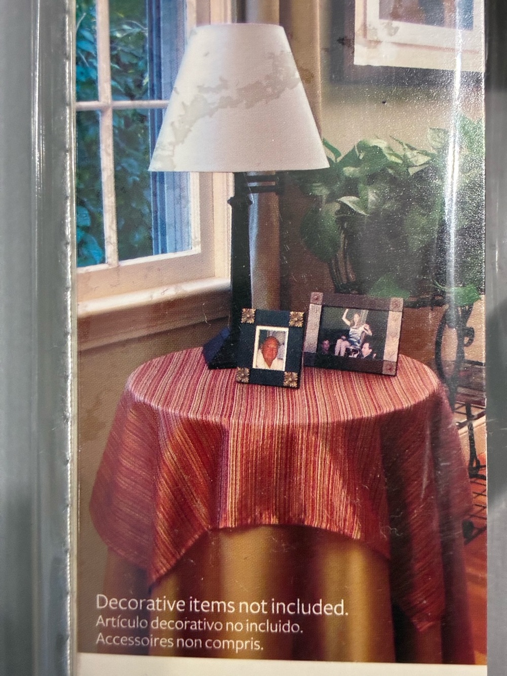 Multi color stripes square table topper
